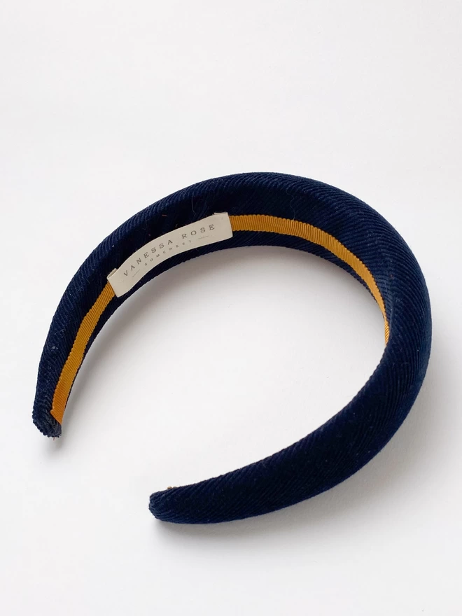Womesn NAVY padded headband / hairband