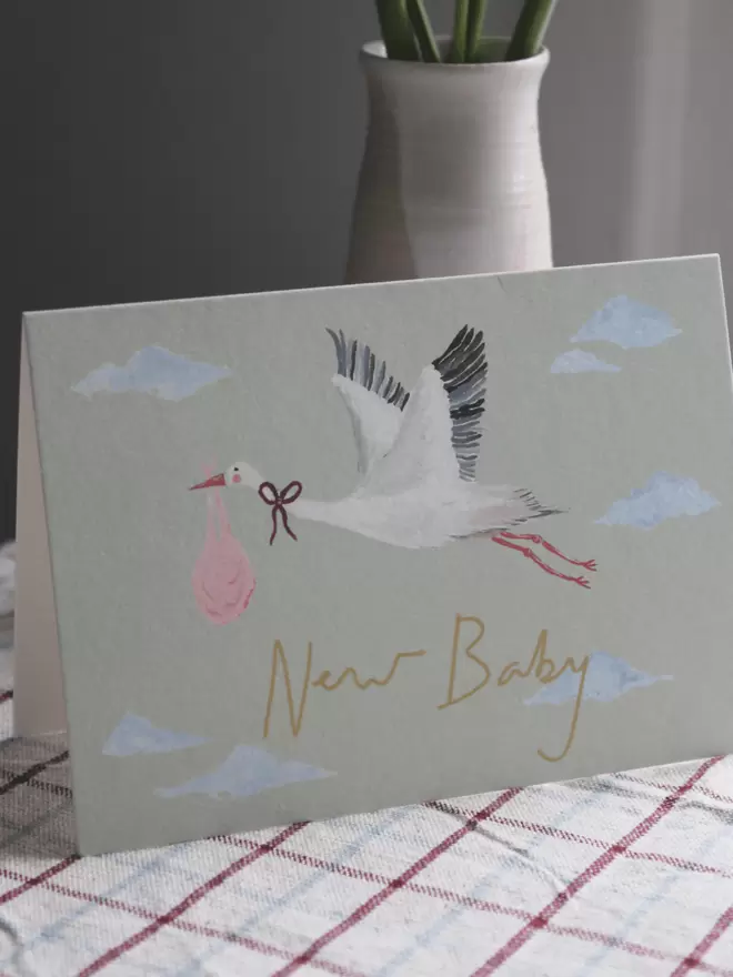 new baby stork cards