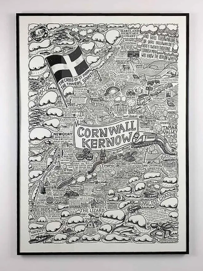 Cornwall Poster Wall Art Print Framed
