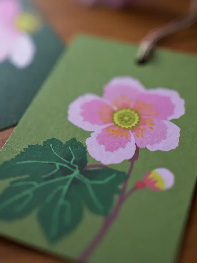 brie harrison japanese anemone gift tags