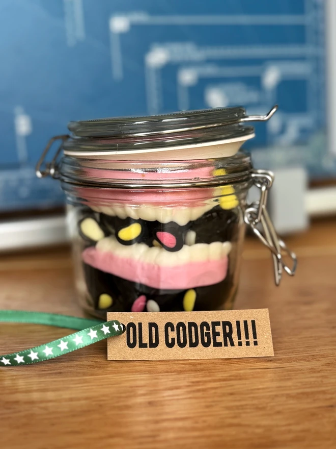 teeth, dentures, fathers day, grandad, grandfather, liquorice, candyhouse