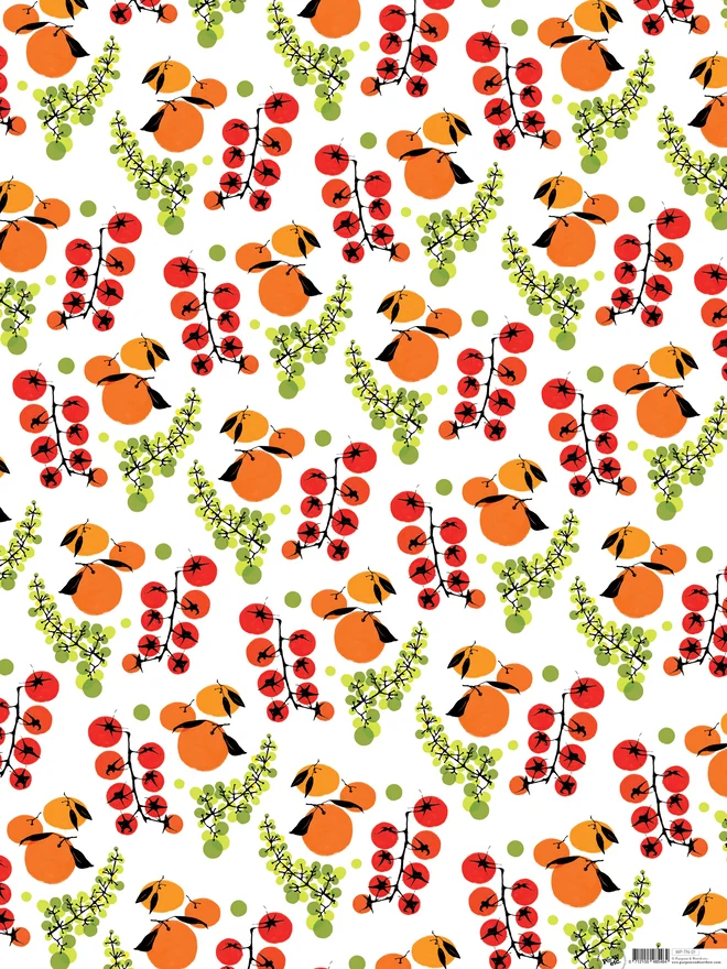 Tomato, Grape and Clementine Gift Wrap