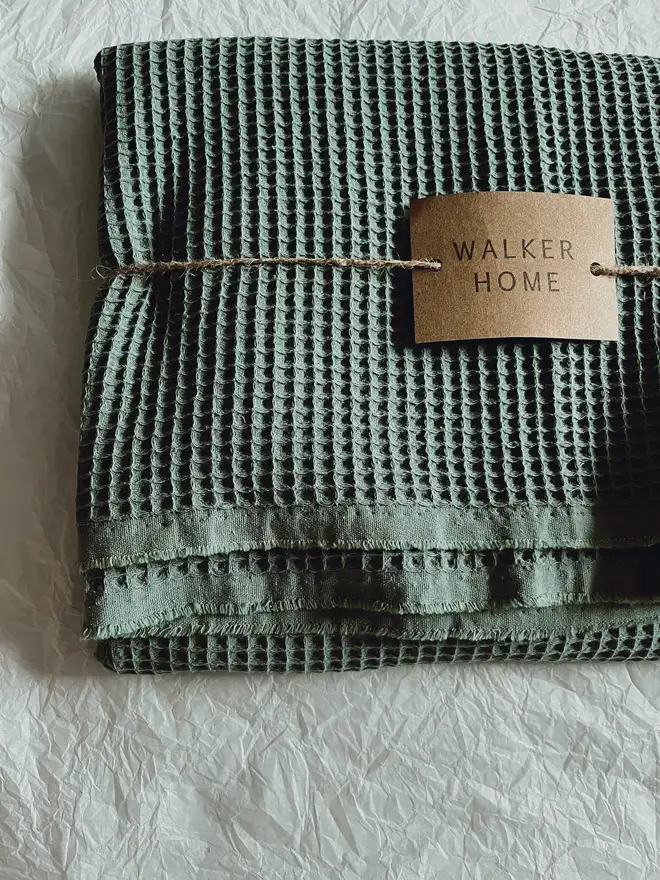 sage green cotton bath towel