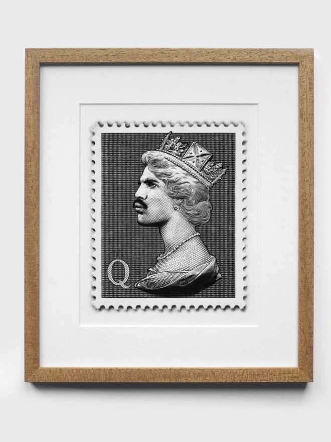 Freddie Stamp Monochrome  - Natural Frame