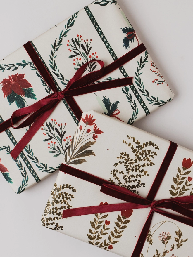 Botanical Christmas Wrapping Paper