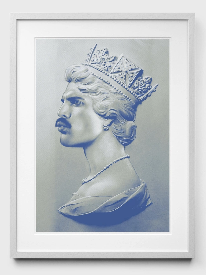 Freddie XL Blue - White Frame