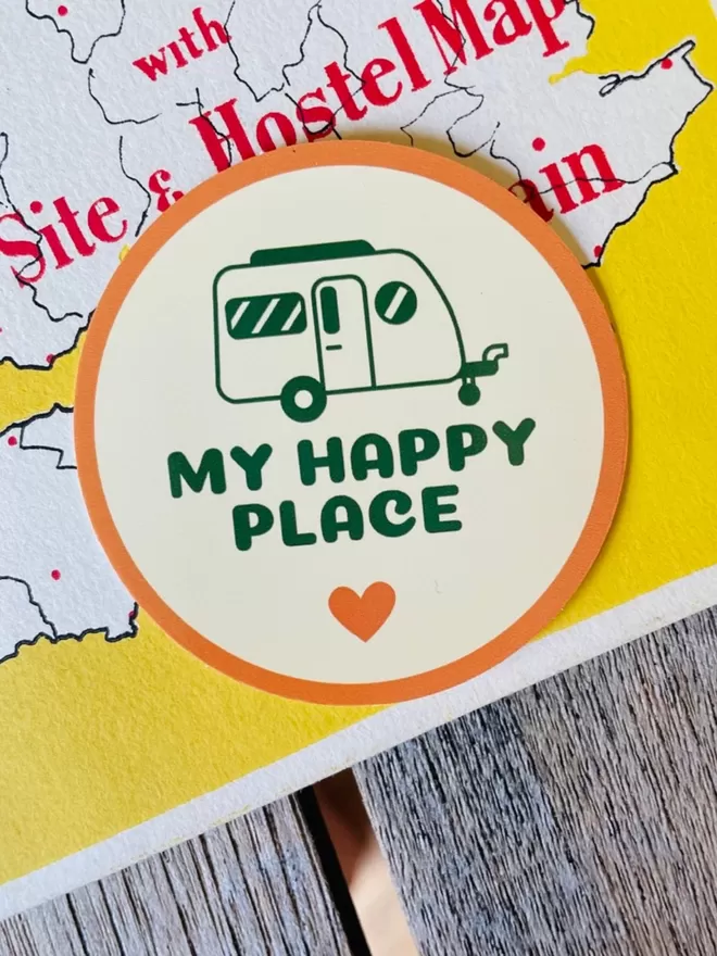My Happy Place Vinyl Caravn Sticker