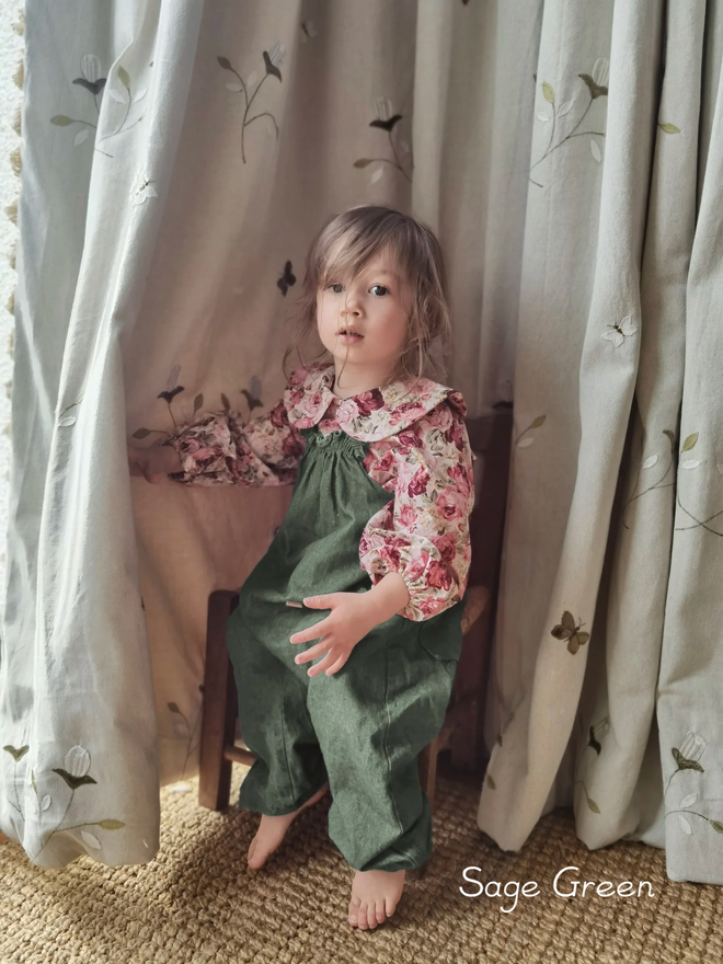 Kids' Organic Cotton Denim Dungarees