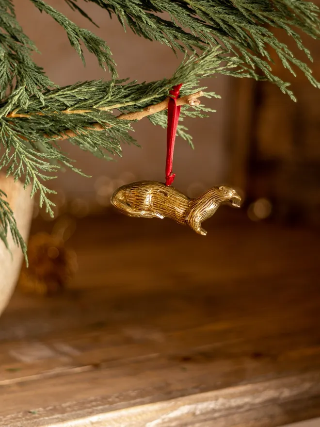 Otter Christmas Tree Decoration