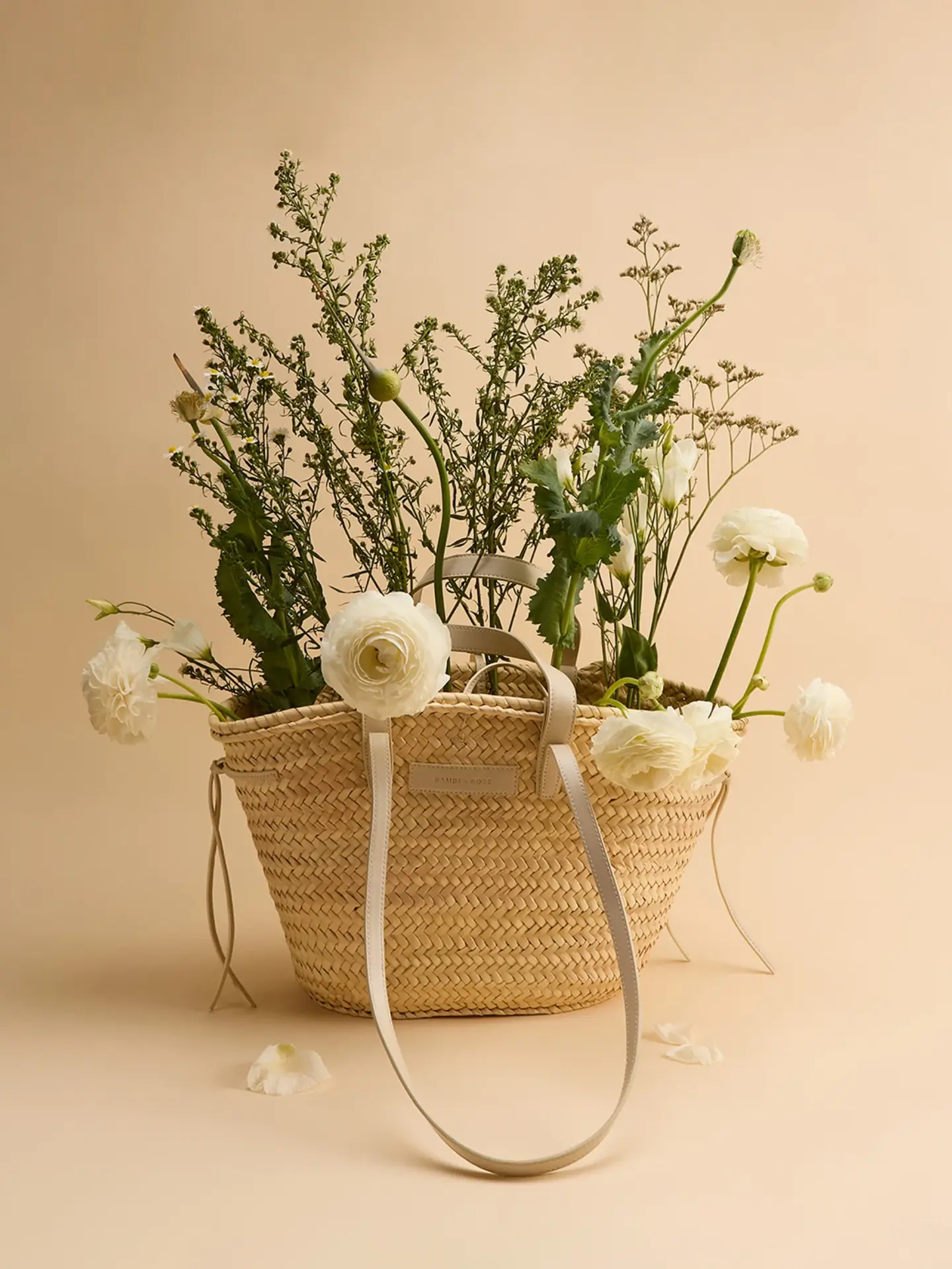 Pampelonne Maxi Crème Palm Leaf Basket