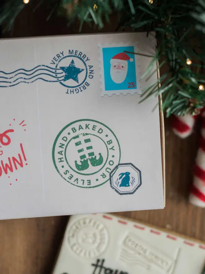 Christmas Postcard Biscuit 