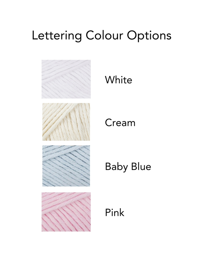 Lettering Colour Options