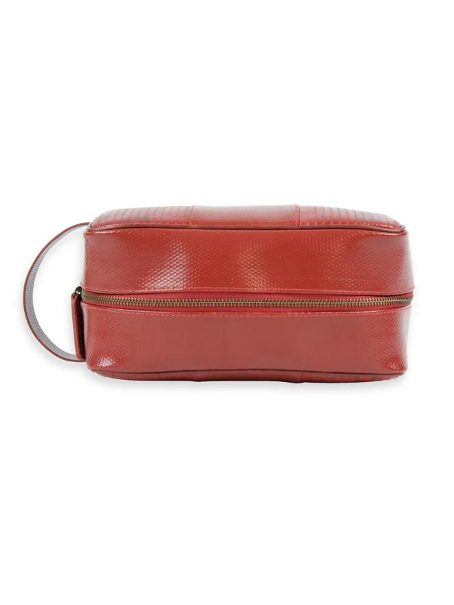 Personalised Fire-Hose Large Wash Bag, a colourful fire hose wash bag sitting on a plain white surface. 
