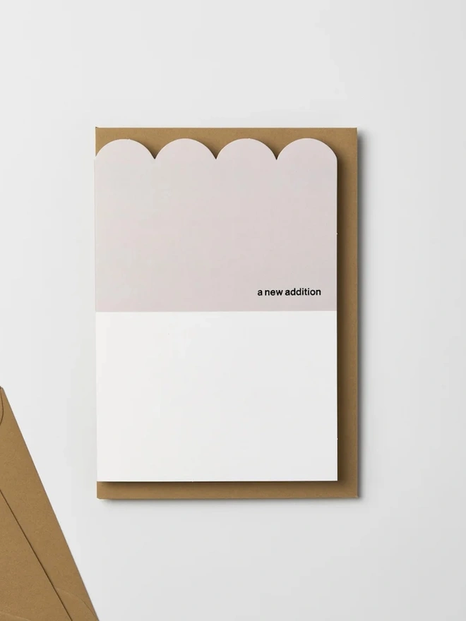  'A New Addition' Scallop New Baby Card