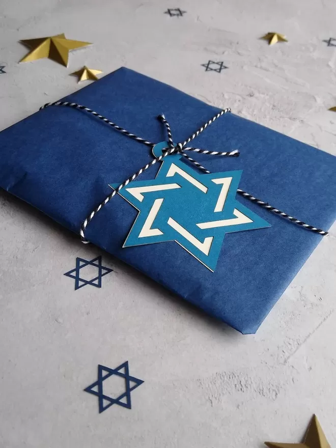 Star of David Hanukkah Gift Tag 