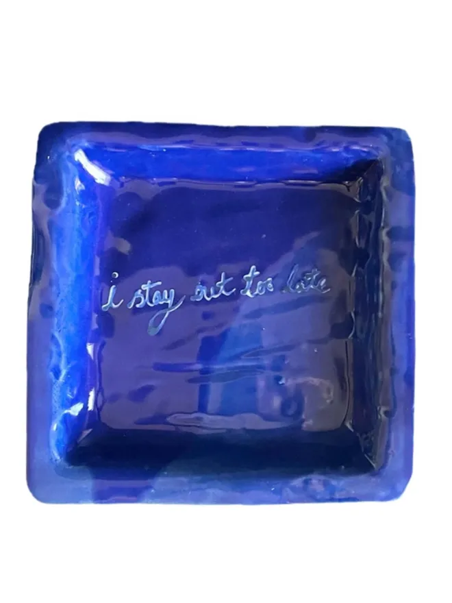 I Stay Out Too Late Trinket Tray Royal Blue