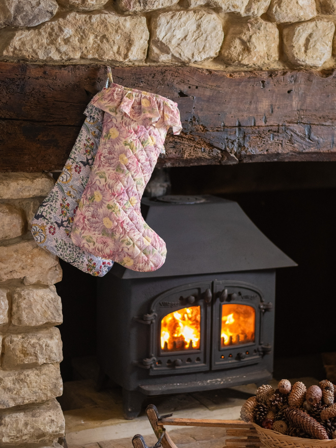 Connie Bloom print Christmas stocking