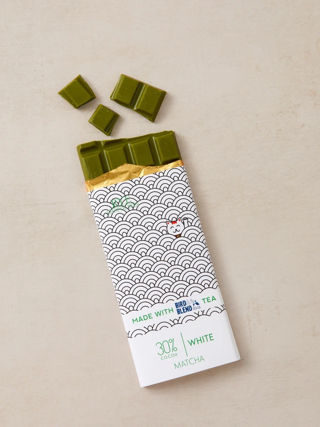 Matcha White Chocolate Bar - 30% cocoa