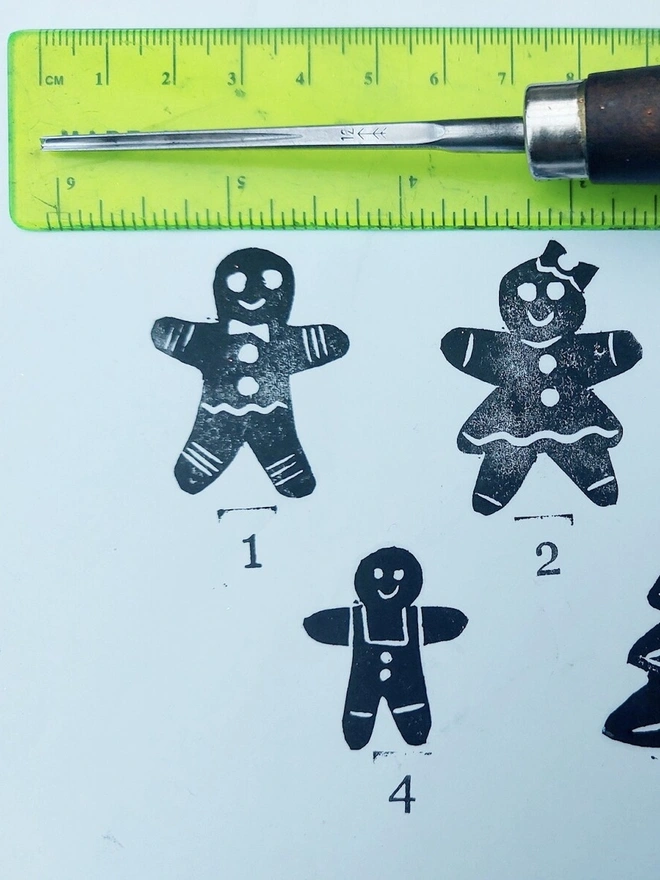 Gingerbread Man Ink Stamp