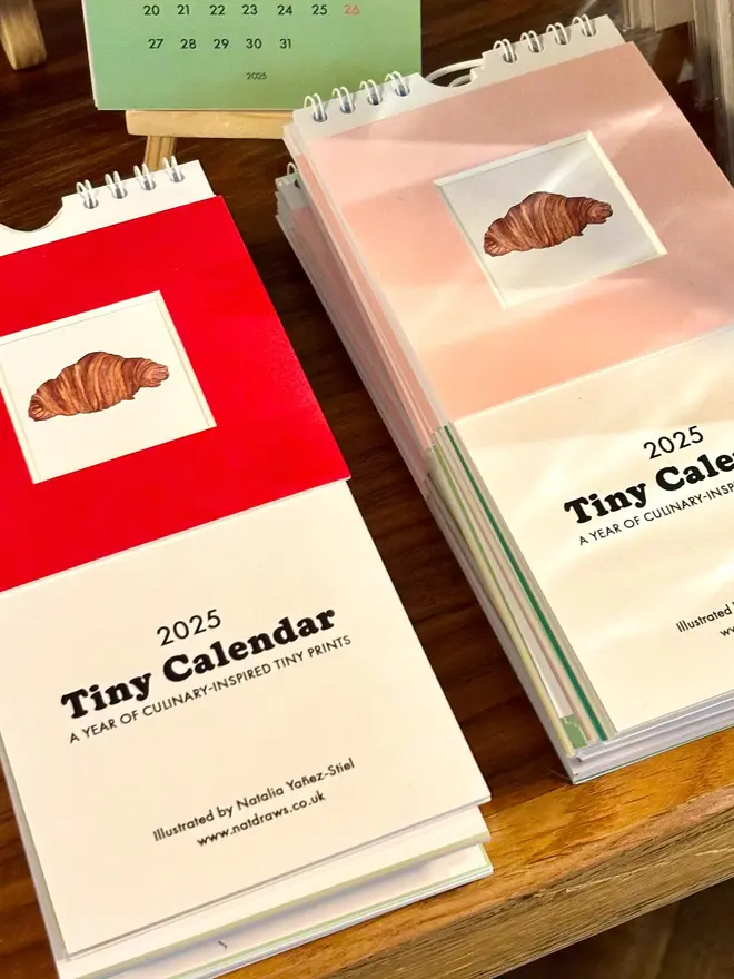 tiny food print calendar