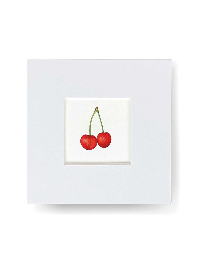 cherries mini print