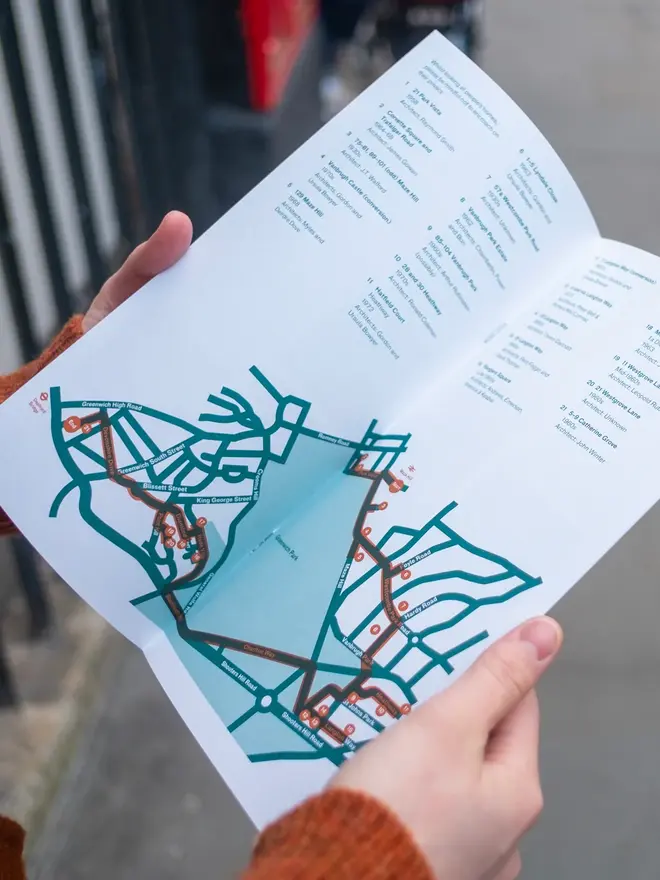 maze hill to deptford london walking guide. a walking map of south london.
