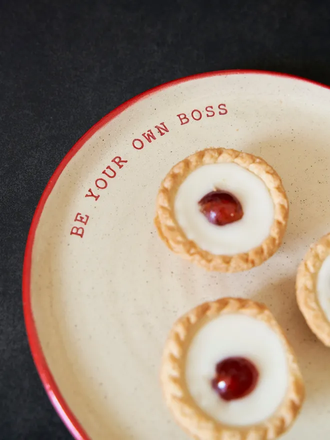 Be your own boss personalised plate