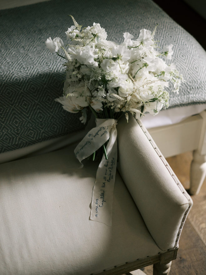 Personalised Handwriting Silk Wedding Bouquet Ribbon