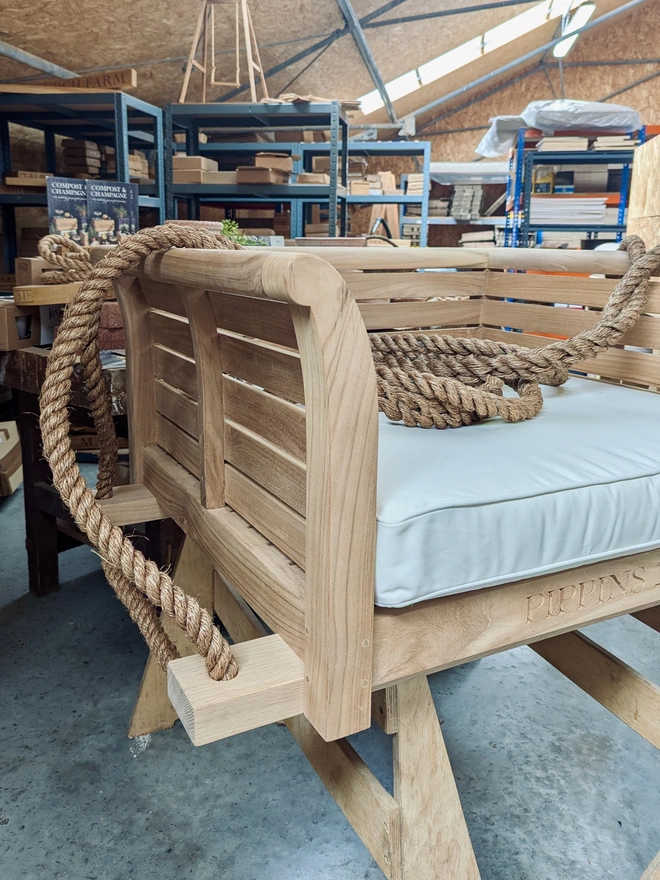 Close up of Snuggle Swing Bench