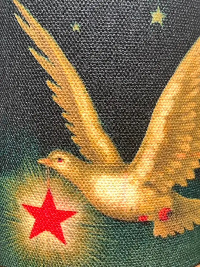 Dove and star fabric