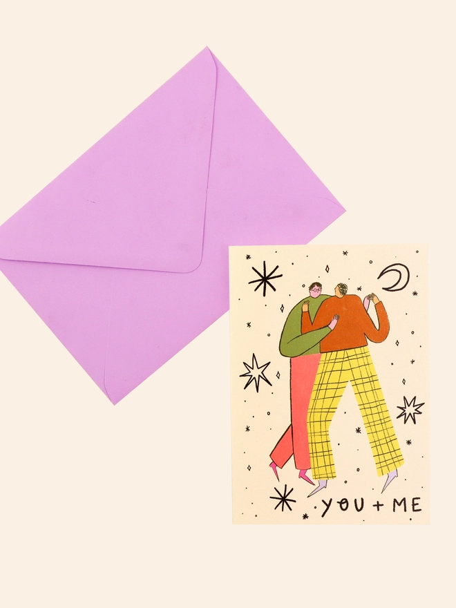'You + Me' Man And Man Love Card