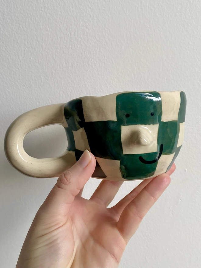 Forest Checkerboard Mug front