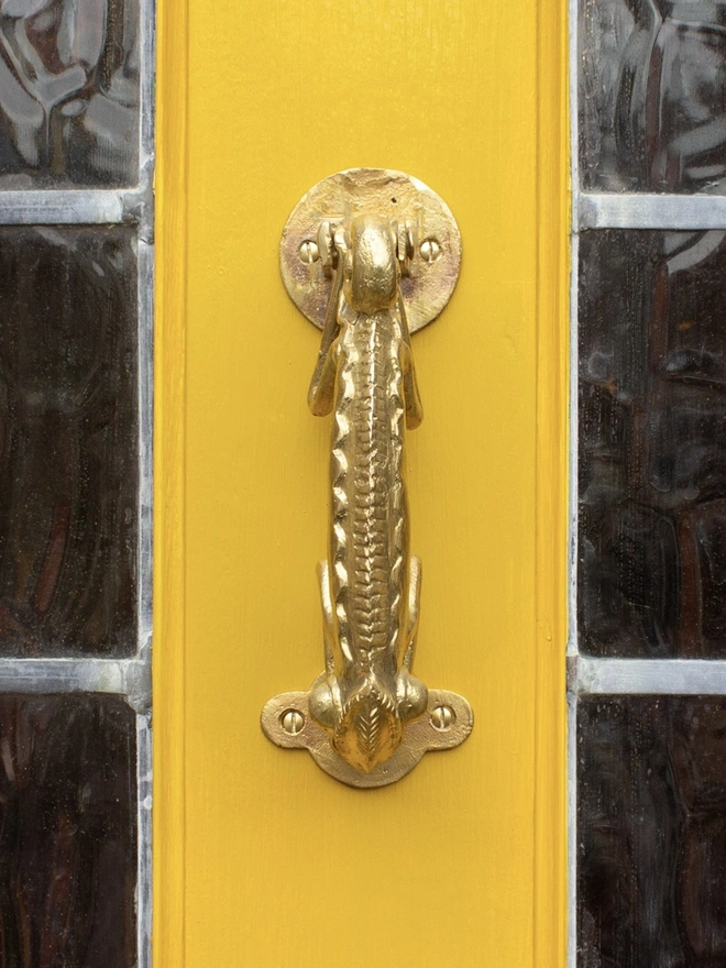 Ghanaian Ashanti Brass Door Knocker 'Chameleon'