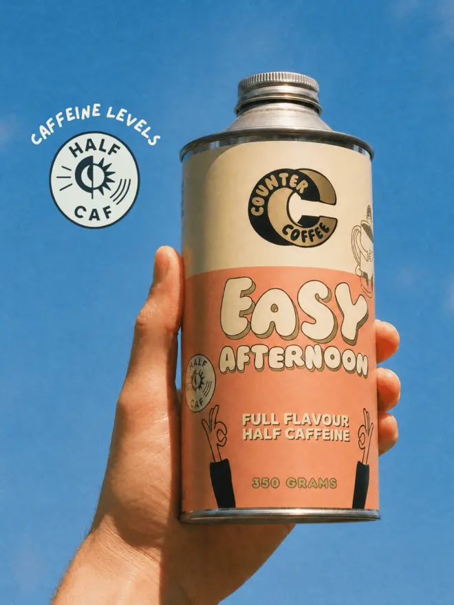 A Counter Coffee tin containing coffee