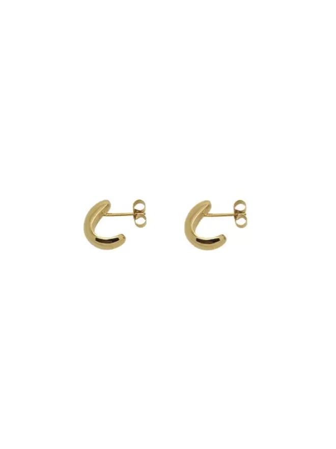 modern gold plated hoops