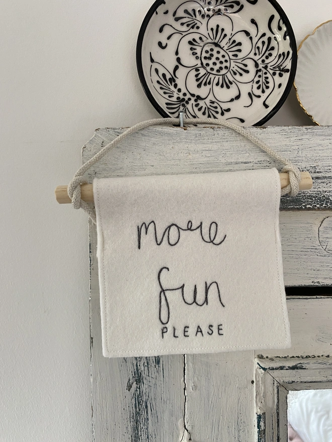 Mini Customised Embroidered Banner