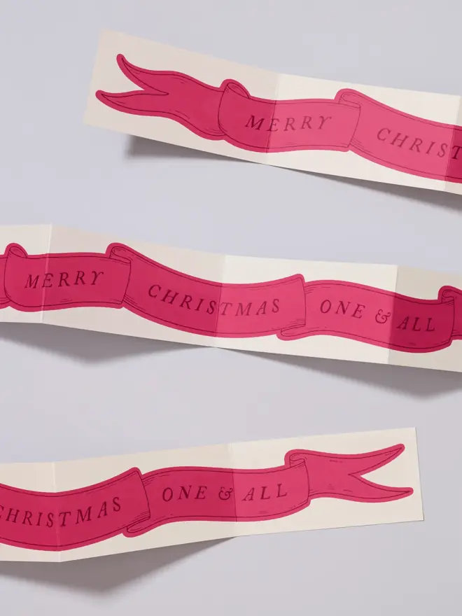 giant concertina christmas card decoration unfolded
