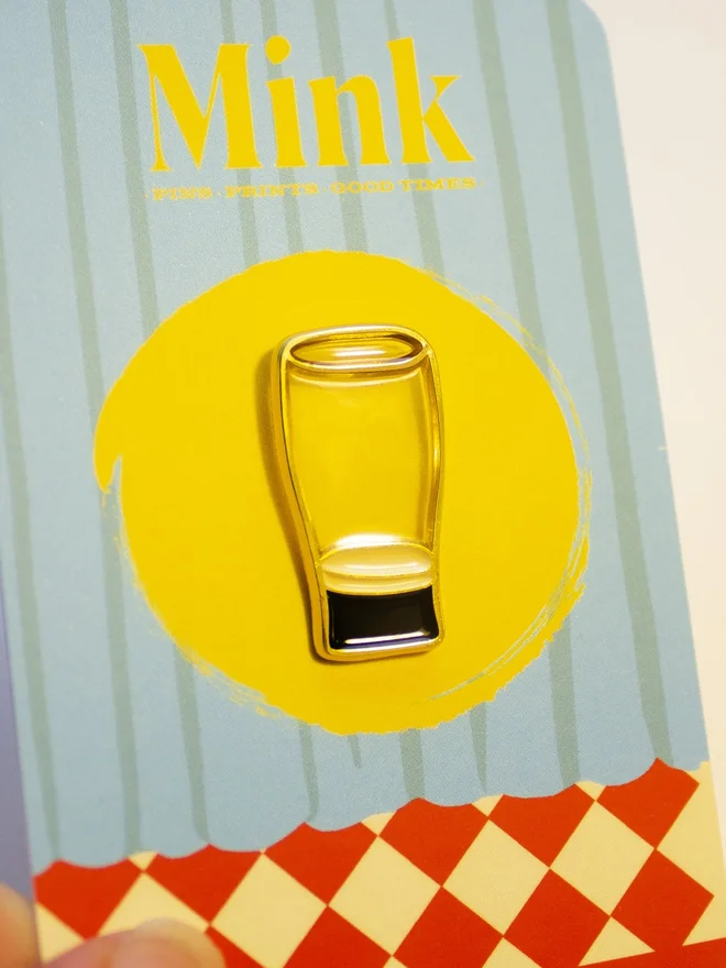 guiness pint enamel pin