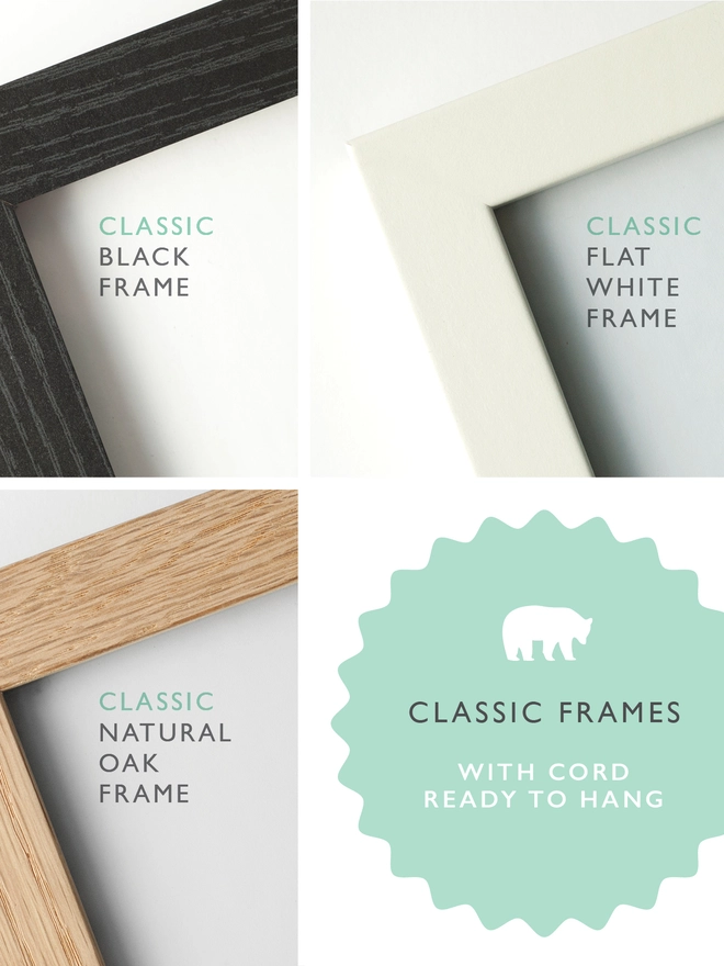 Personalised 'Our Story' Photo Timeline Print frame options
