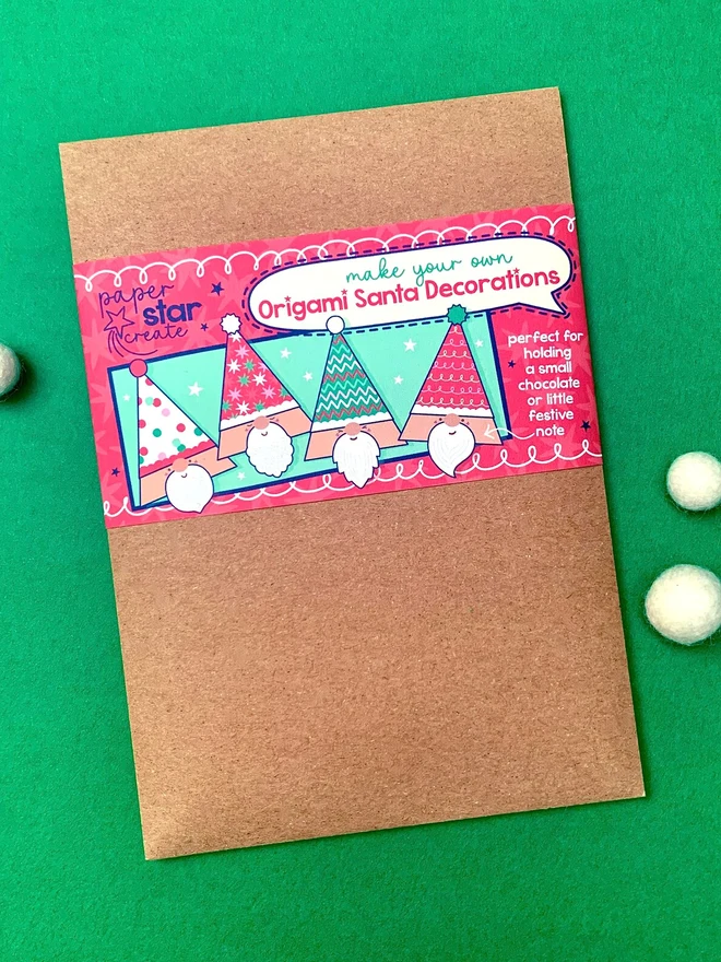 Origami Santa Christmas Decoration Craft Kit: Stocking Filler