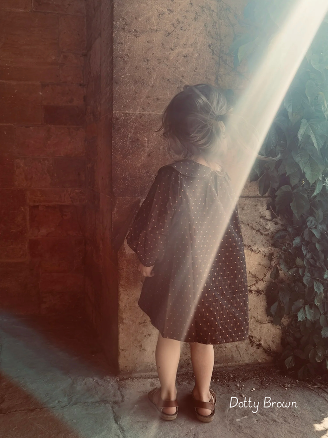 Kids' Organic Cotton Blouse Dress Peter Pan collars