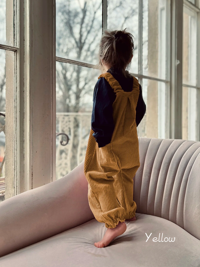 Kids' Organic Cotton Corduroy Dungarees