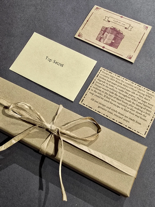 escape map leather bookmark gift boxed