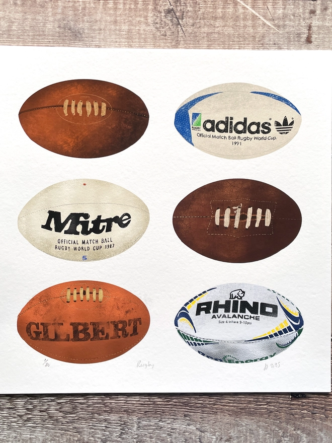 Rugby-Limited Edition Giclee Print