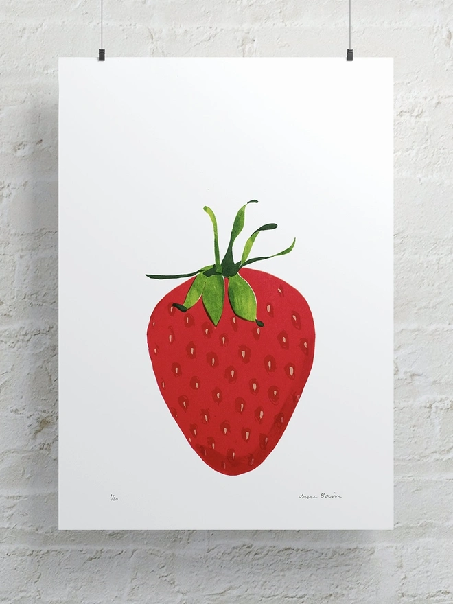 Strawberry Screenprint