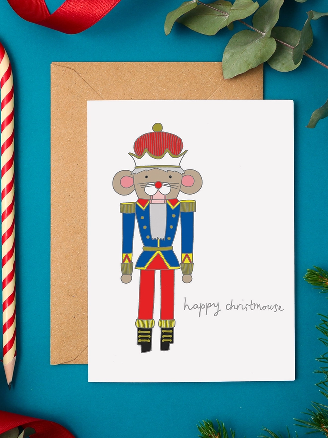 Nutcracker Themed Christmas Card Featuring the Mouse King