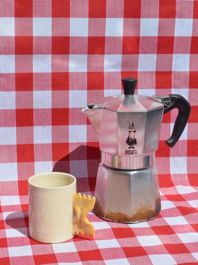 Farfalle pasta espresso cup