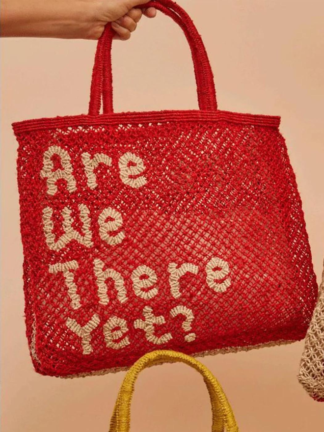 Are We There Yet Jute Tote Bag