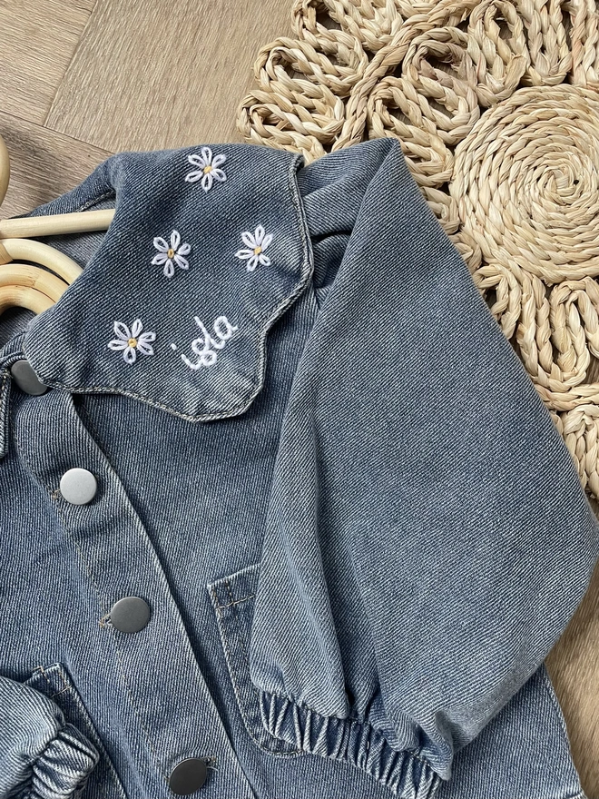 Personalised Denim Collared Jacket