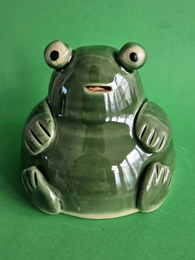 Frog Ceramic Sculpture 